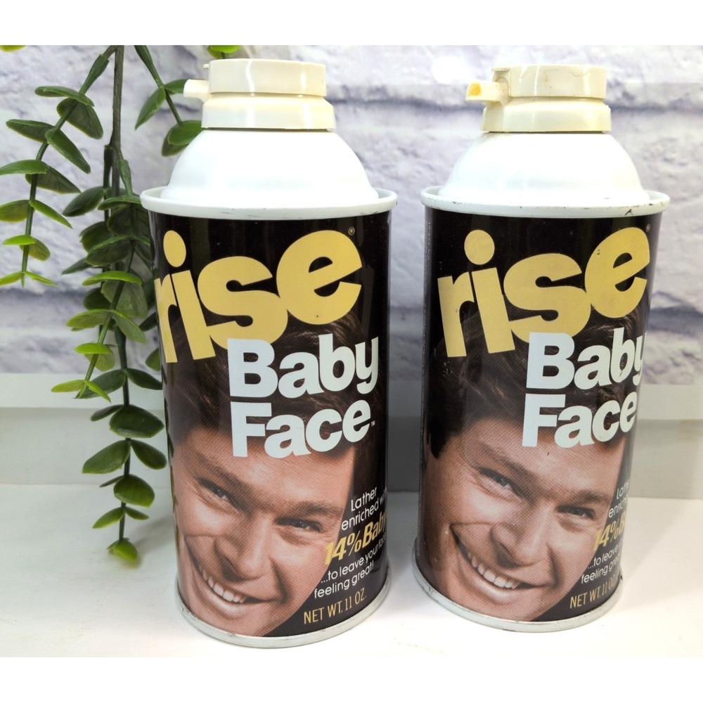 NEW LOT2🥰Rise Foam Baby Face Rich Moist Shave Cream 11oz Tough Beards PubicHair